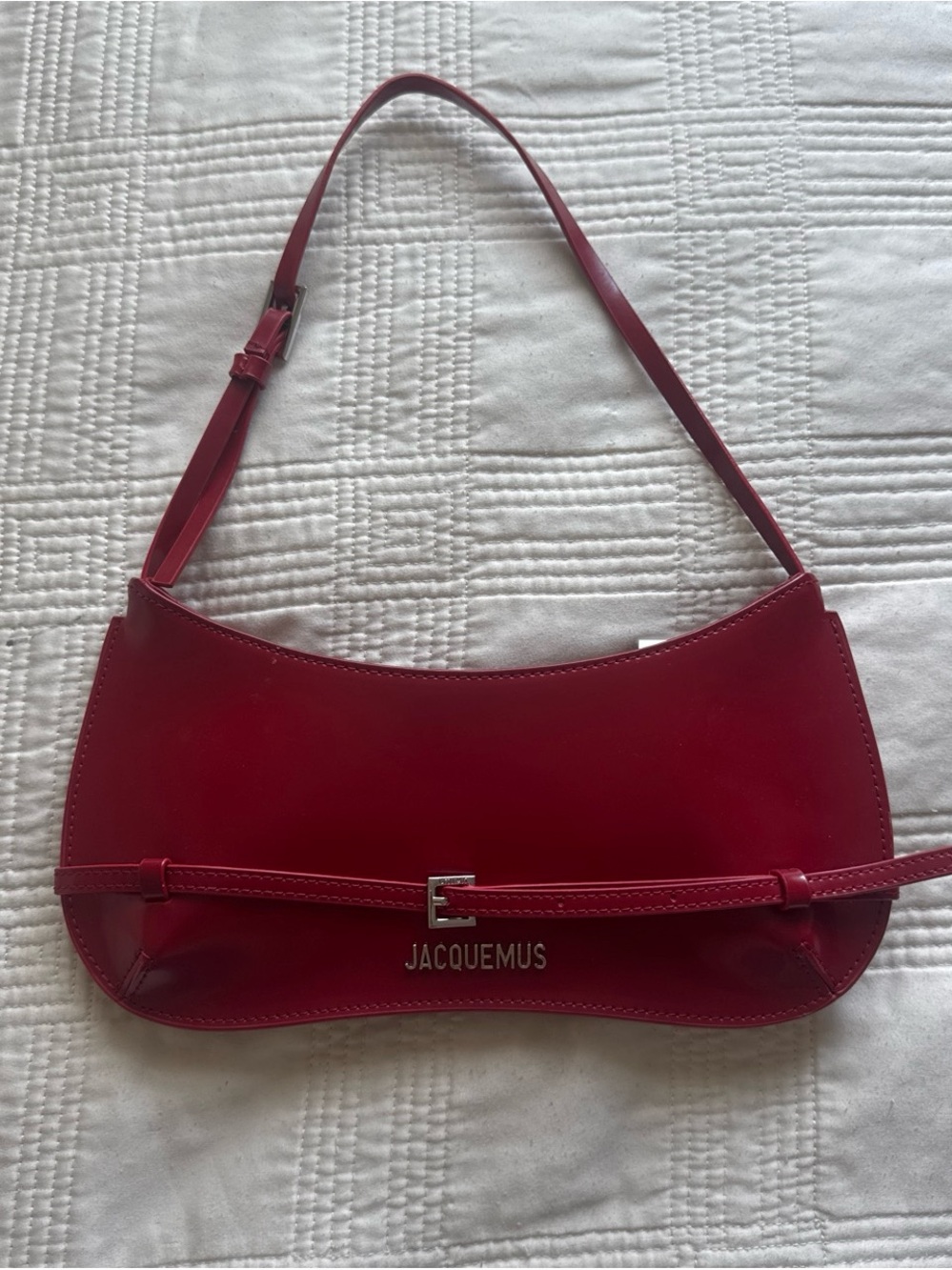 Jacquemus Cherry-Red Leather Shoulder Bag